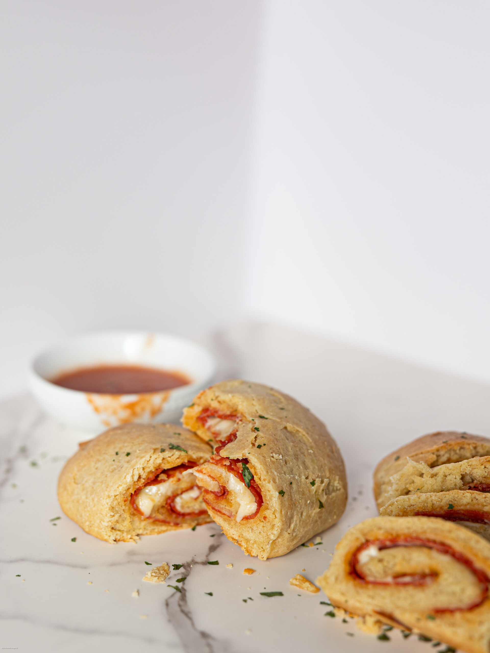 Homemade pepperoni rolls