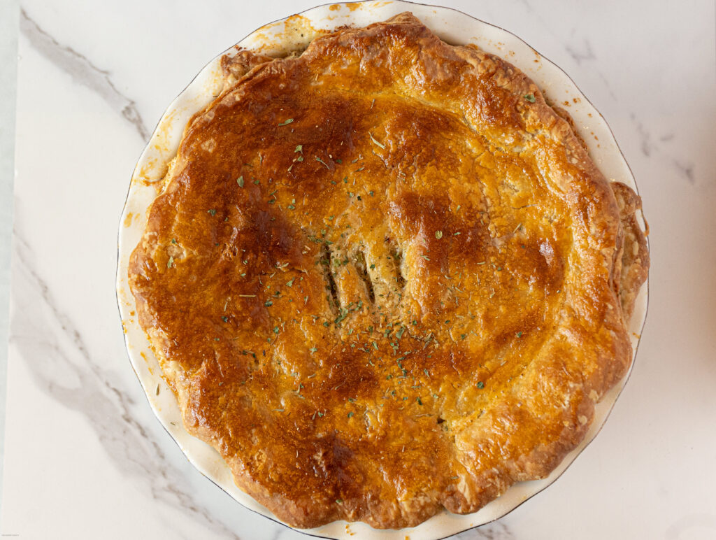 Baked chicken pot pie
